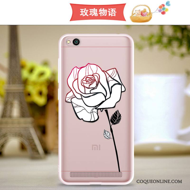 Redmi 5a Coque Protection Rose Dessin Animé Étui Légère Légères Fluide Doux