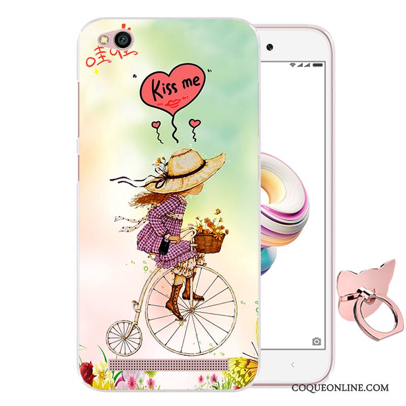 Redmi 5a Dessin Animé Rose Petit Coque Protection Peinture Fluide Doux