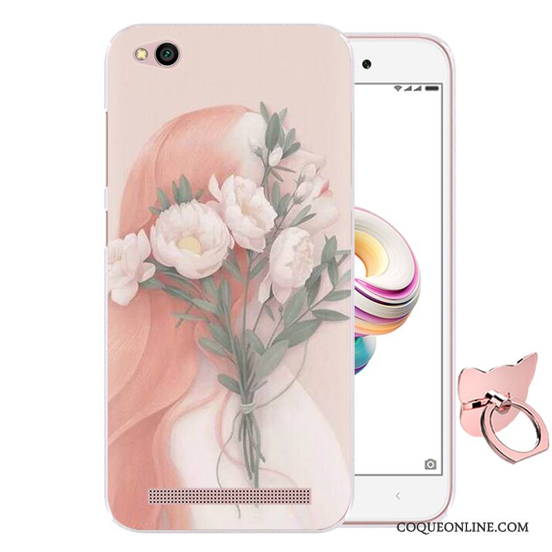 Redmi 5a Dessin Animé Rose Petit Coque Protection Peinture Fluide Doux