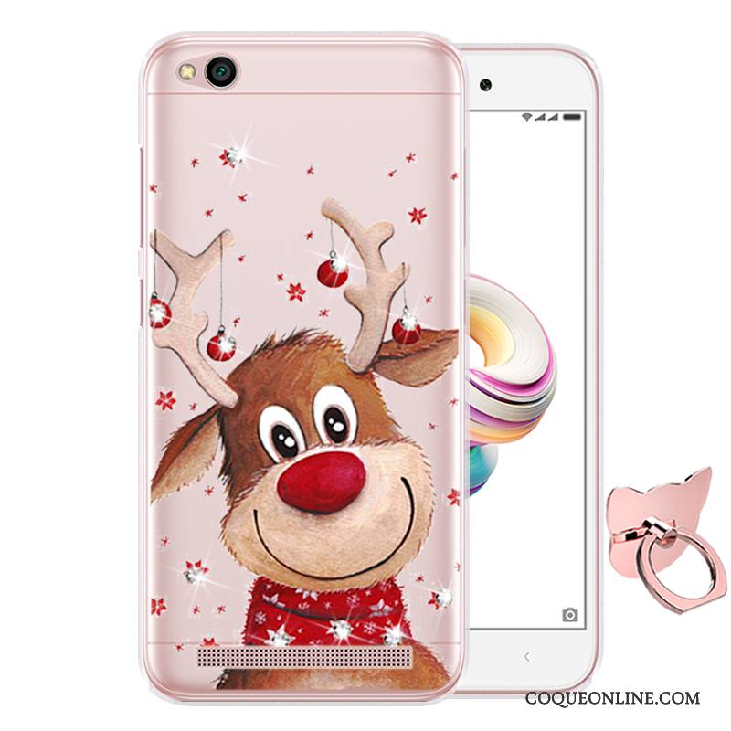 Redmi 5a Dessin Animé Rose Petit Coque Protection Peinture Fluide Doux