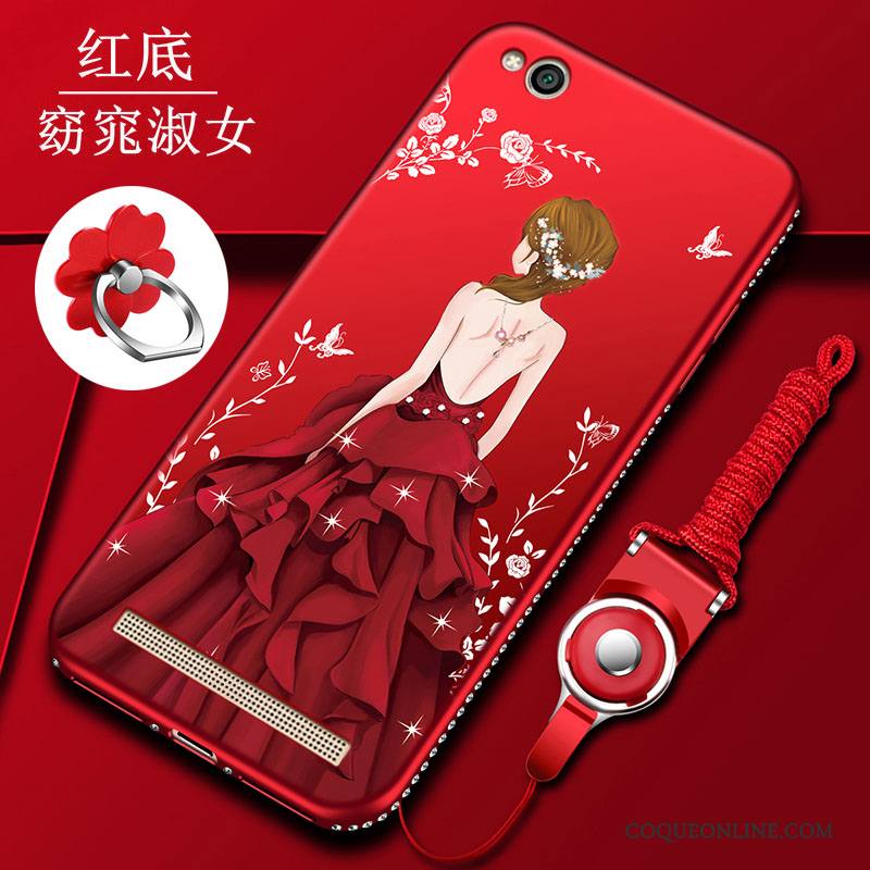 Redmi 5a Personnalité Incassable Rouge Protection Coque De Téléphone Silicone Petit