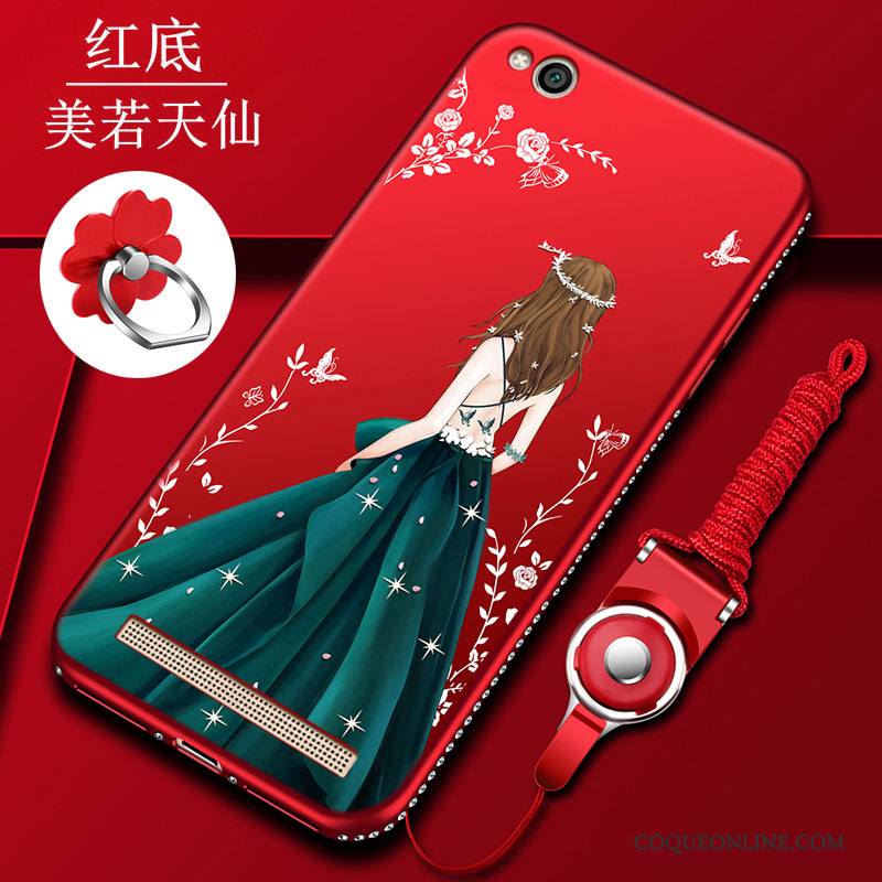 Redmi 5a Personnalité Incassable Rouge Protection Coque De Téléphone Silicone Petit