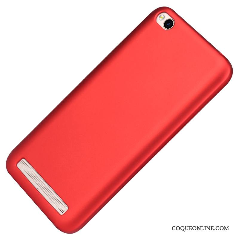 Redmi 5a Protection Coque De Téléphone Petit Légère Rouge Délavé En Daim Tendance
