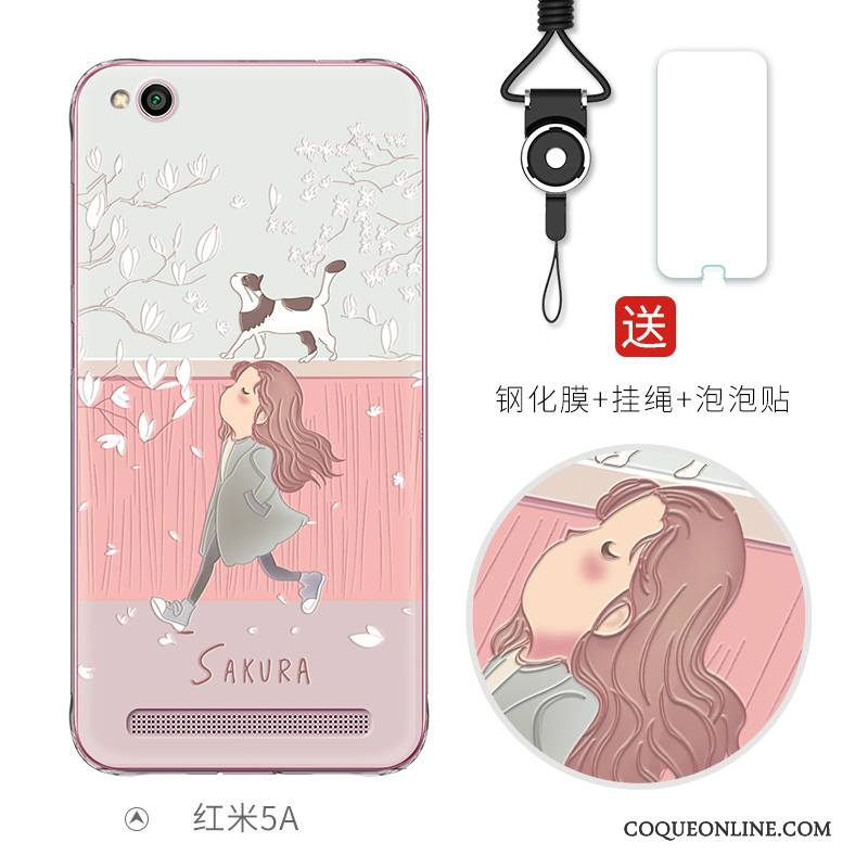 Redmi 5a Rose Coque Charmant Silicone Ballon Fluide Doux Incassable