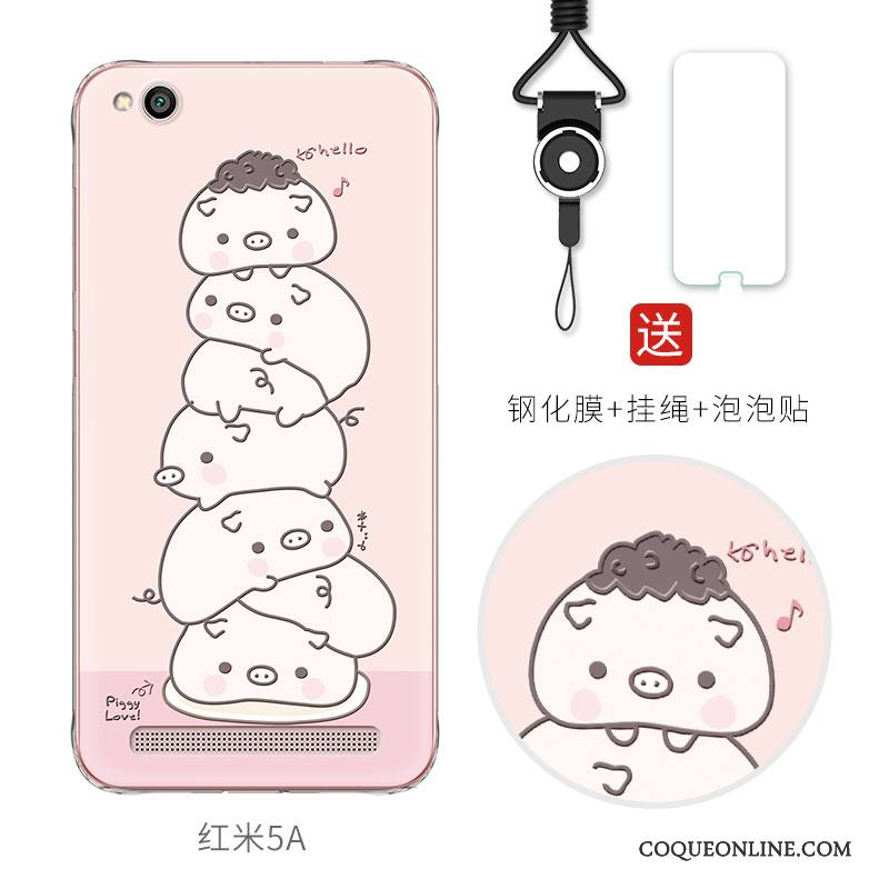 Redmi 5a Rose Coque Charmant Silicone Ballon Fluide Doux Incassable