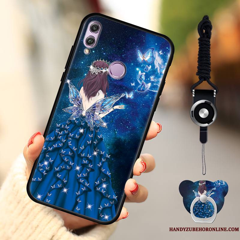 Redmi 7 Coque Bleu Marin Dessin Animé Ornements Suspendus Incassable Étui Petit Fluide Doux