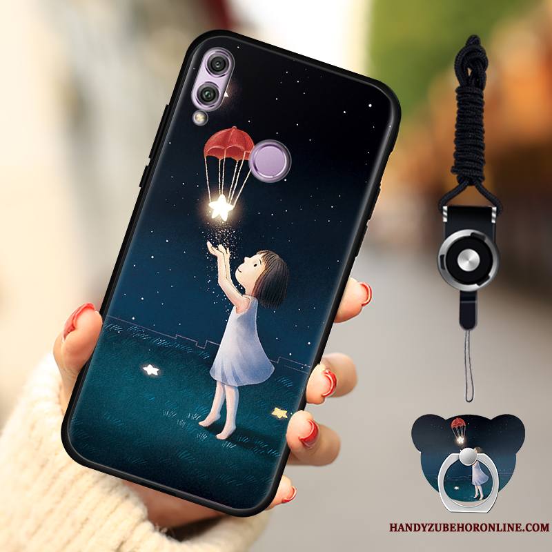 Redmi 7 Coque Bleu Marin Dessin Animé Ornements Suspendus Incassable Étui Petit Fluide Doux