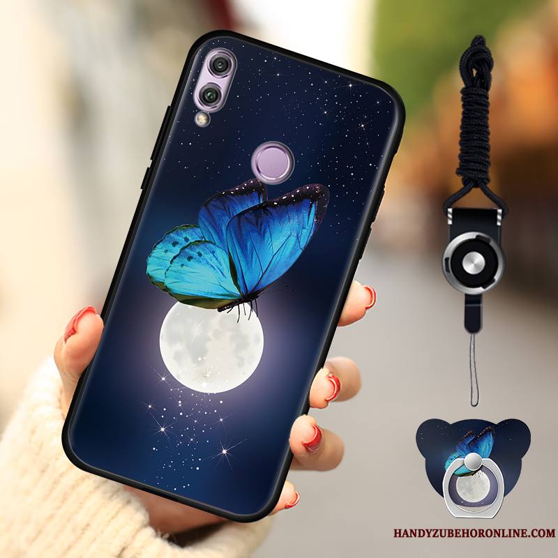 Redmi 7 Coque Bleu Marin Dessin Animé Ornements Suspendus Incassable Étui Petit Fluide Doux