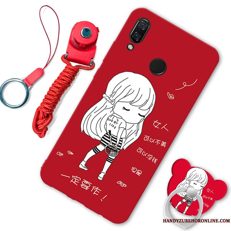 Redmi 7 Coque Créatif Rouge Protection Fluide Doux Étui Noir Incassable