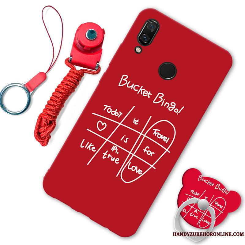 Redmi 7 Coque Créatif Rouge Protection Fluide Doux Étui Noir Incassable