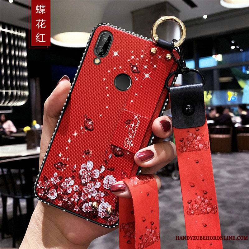 Redmi 7 Coque Petit Étui Incassable Rouge Blanc Tendance Fluide Doux