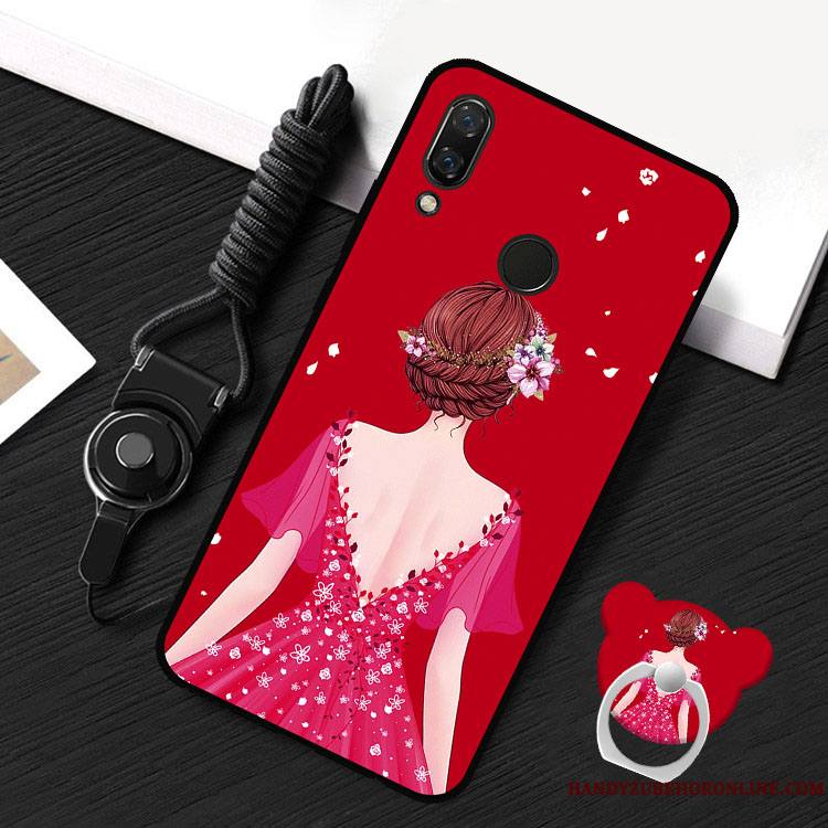 Redmi 7 Coque Rouge Ornements Suspendus Petit Tendance Dessin Animé Protection Étui