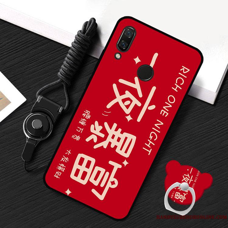 Redmi 7 Coque Rouge Ornements Suspendus Petit Tendance Dessin Animé Protection Étui