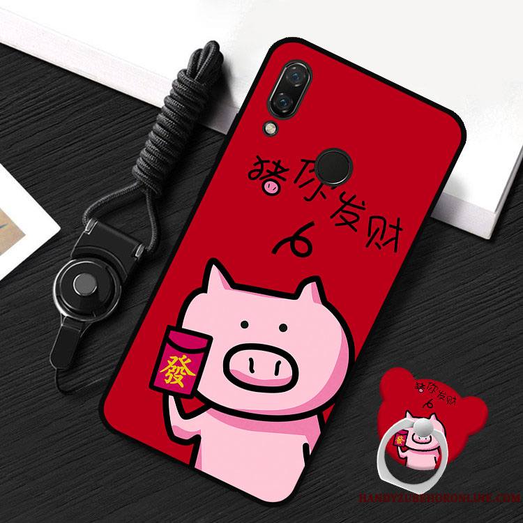 Redmi 7 Coque Rouge Ornements Suspendus Petit Tendance Dessin Animé Protection Étui