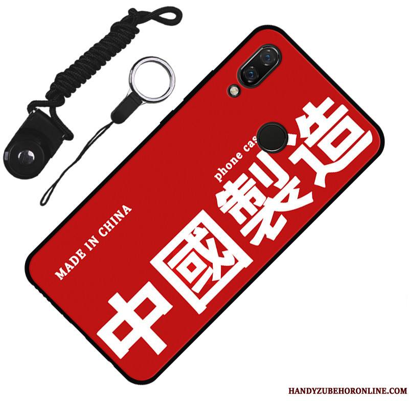 Redmi 7 Fluide Doux Rouge Ornements Suspendus Incassable Bleu Coque De Téléphone Charmant