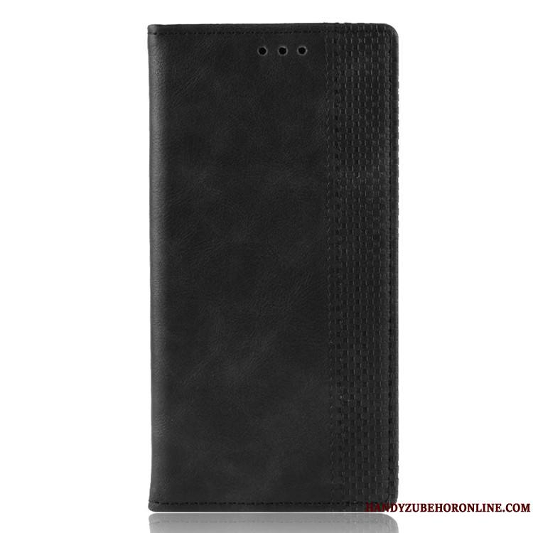 Redmi 7 Housse Rouge Protection Portefeuille Boucle Magnétique Étui Coque