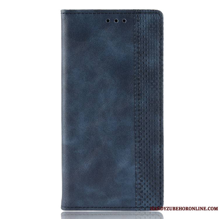 Redmi 7 Housse Rouge Protection Portefeuille Boucle Magnétique Étui Coque