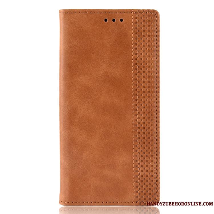 Redmi 7 Housse Rouge Protection Portefeuille Boucle Magnétique Étui Coque