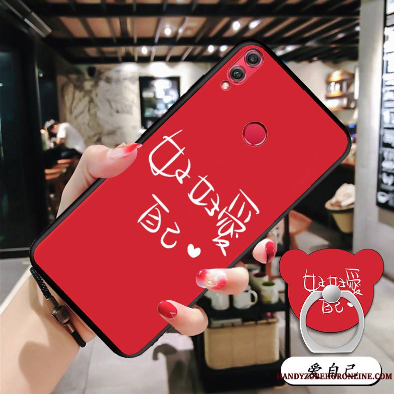 Redmi 7 Incassable Dessin Animé Étui Rouge Coque De Téléphone Protection Silicone