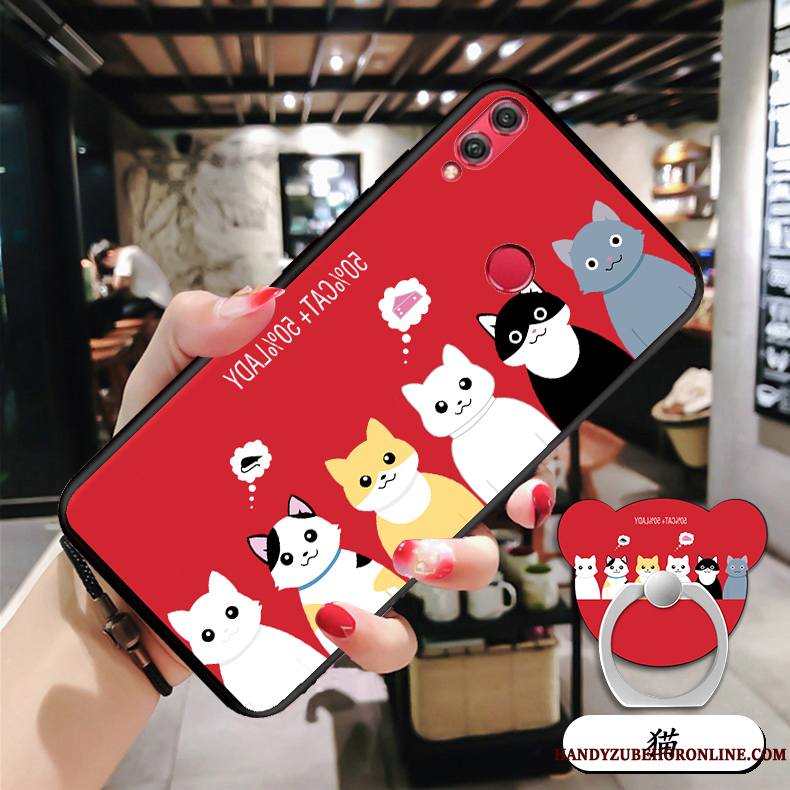 Redmi 7 Incassable Dessin Animé Étui Rouge Coque De Téléphone Protection Silicone