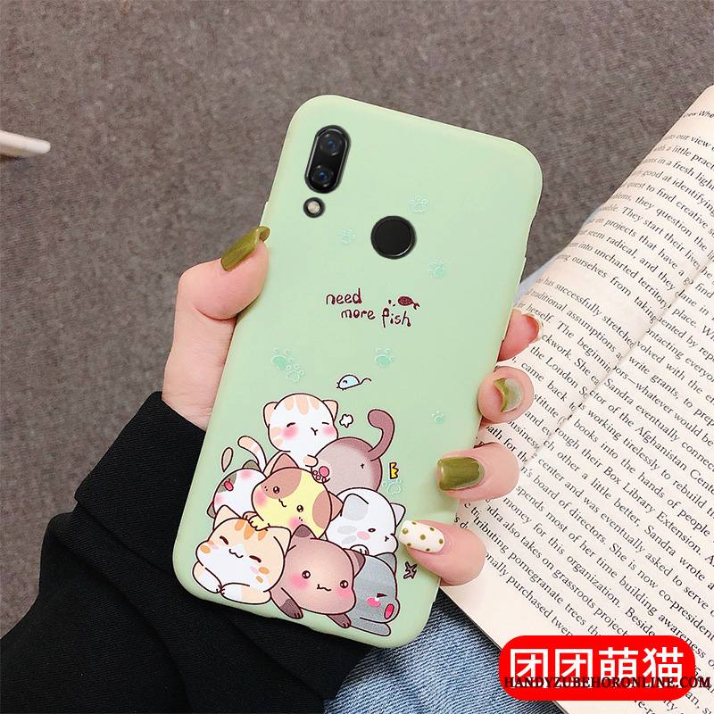 Redmi 7 Mode Personnalité Coque De Téléphone Vert Peinture Étui Marque De Tendance