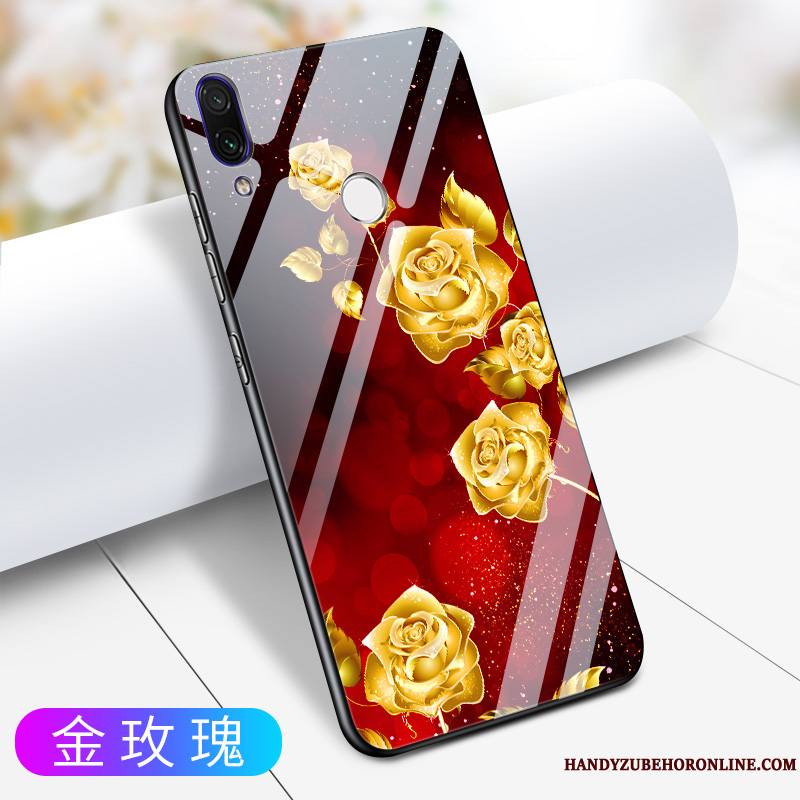 Redmi 7 Petit Coque De Téléphone Verre Noir Étui Tout Compris Marque De Tendance