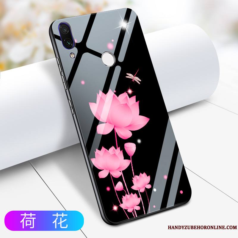 Redmi 7 Petit Coque De Téléphone Verre Noir Étui Tout Compris Marque De Tendance