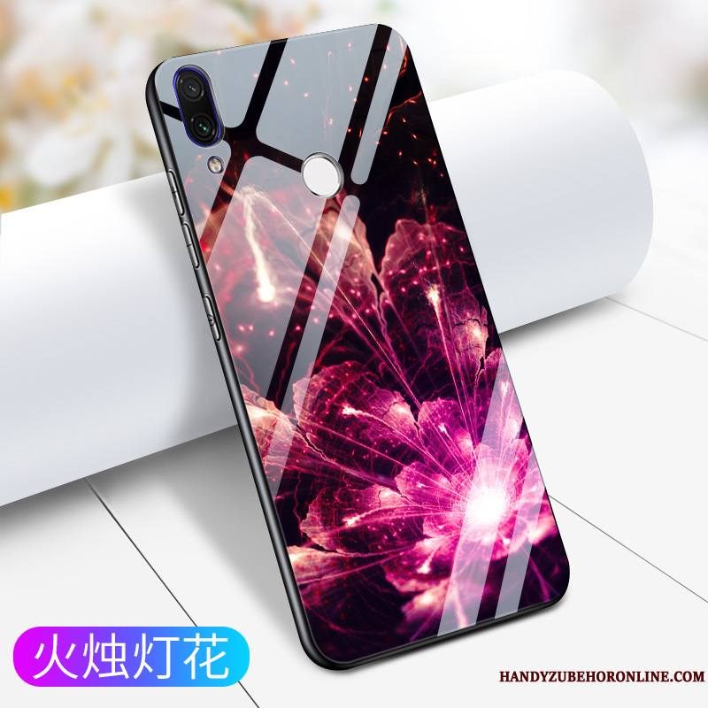 Redmi 7 Petit Coque De Téléphone Verre Noir Étui Tout Compris Marque De Tendance