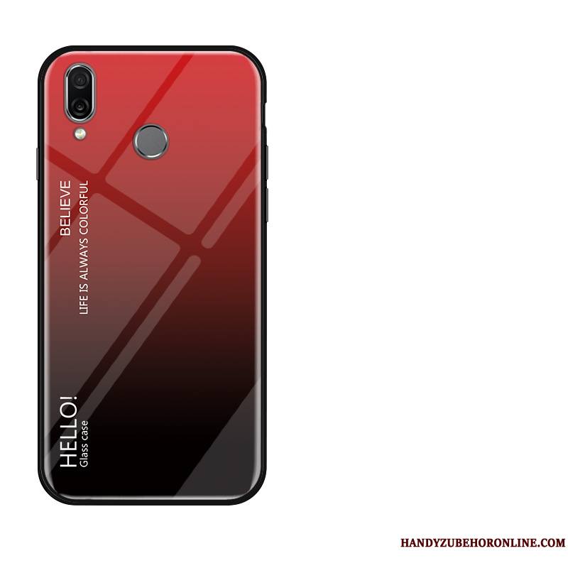 Redmi 7 Petit Silicone Rouge Coque De Téléphone Protection Verre Trempé Membrane
