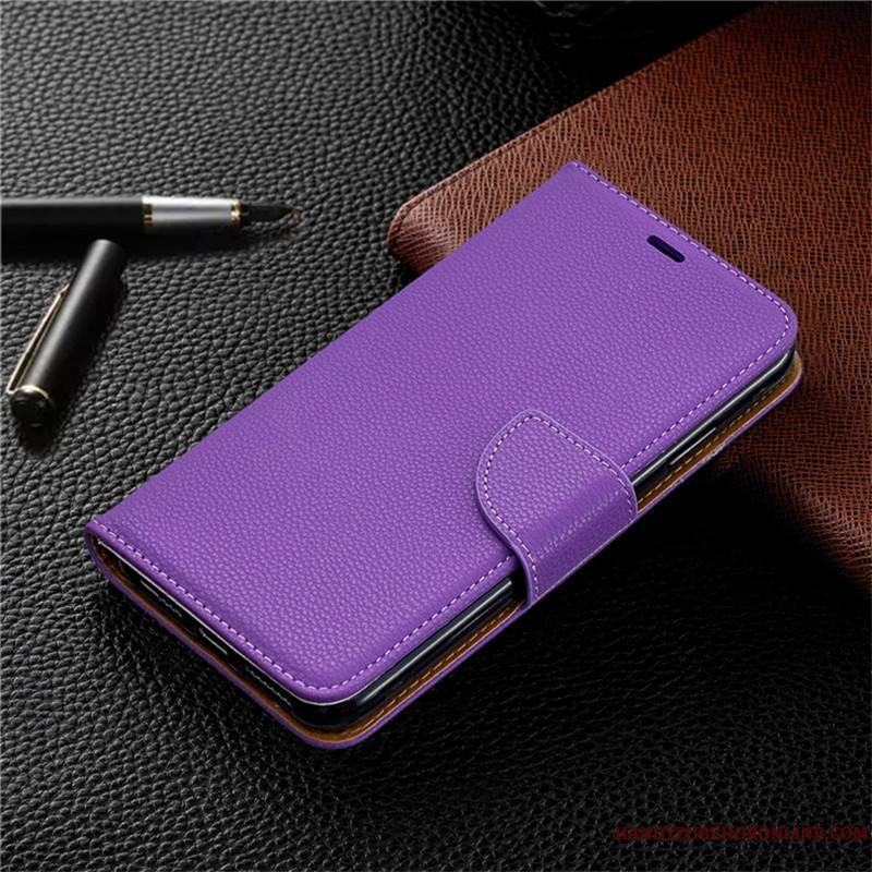 Redmi 7 Étui En Cuir Coque Portefeuille Petit Protection Rouge Housse