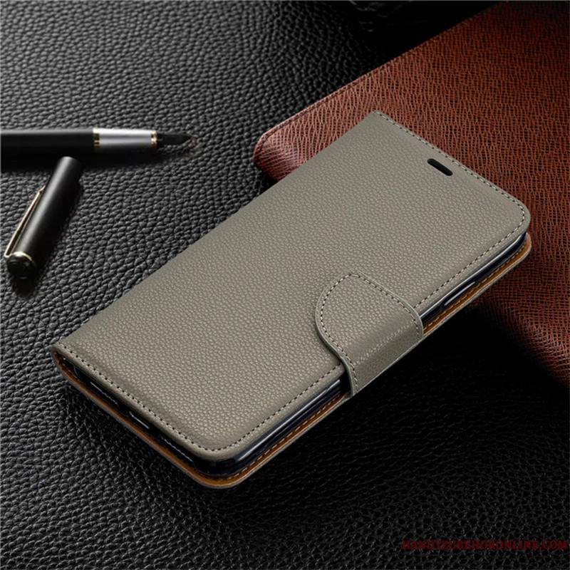 Redmi 7 Étui En Cuir Coque Portefeuille Petit Protection Rouge Housse