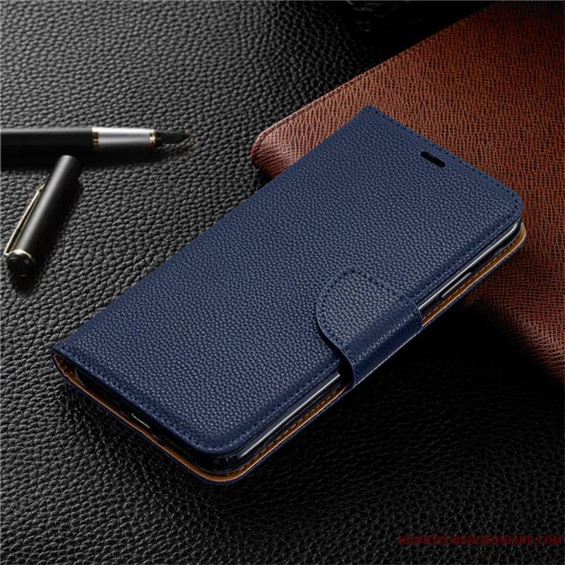 Redmi 7 Étui En Cuir Coque Portefeuille Petit Protection Rouge Housse