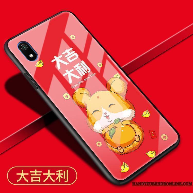 Redmi 7a Coque De Téléphone Silicone Tout Compris Fluide Doux Personnalité Nouveau Rouge