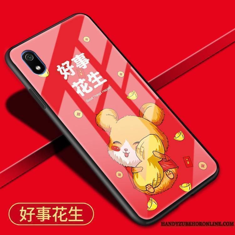 Redmi 7a Coque De Téléphone Silicone Tout Compris Fluide Doux Personnalité Nouveau Rouge