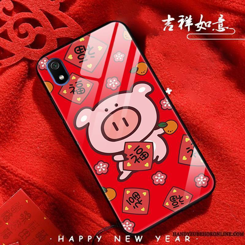 Redmi 7a Coque Difficile Rouge Incassable Nouveau Richesse Étui De Fête