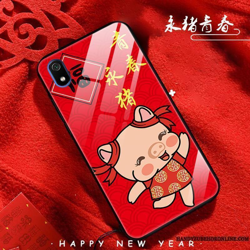 Redmi 7a Coque Difficile Rouge Incassable Nouveau Richesse Étui De Fête