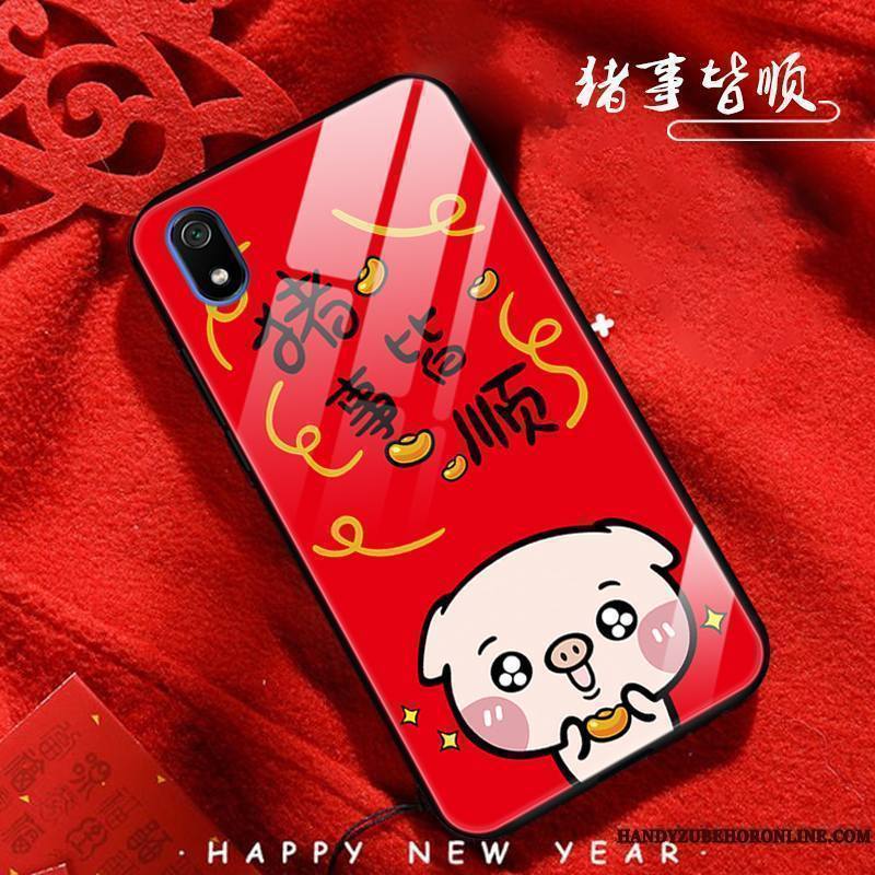 Redmi 7a Coque Difficile Rouge Incassable Nouveau Richesse Étui De Fête