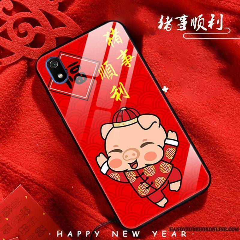 Redmi 7a Coque Difficile Rouge Incassable Nouveau Richesse Étui De Fête