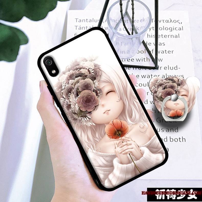 Redmi 7a Coque Incassable Noir Tempérer Tout Compris Membrane Étudiant Étui