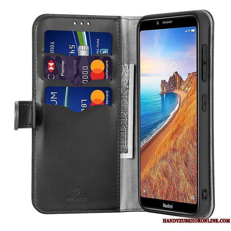 Redmi 7a Coque Protection Carte Business Téléphone Portable Nouveau Étui Étui En Cuir