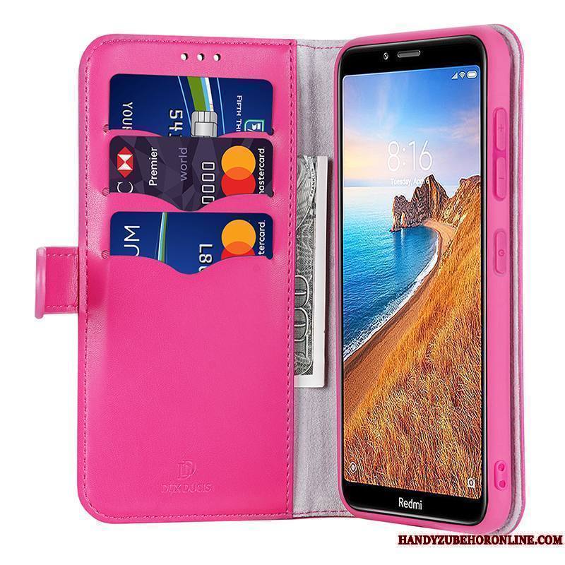 Redmi 7a Coque Protection Carte Business Téléphone Portable Nouveau Étui Étui En Cuir