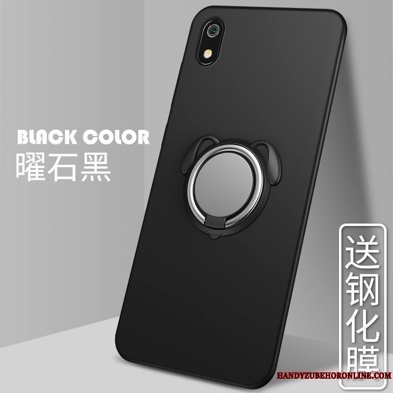 Redmi 7a Coque Tout Compris Protection Anneau Silicone À Bord Support Magnétisme