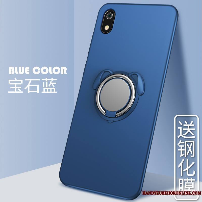 Redmi 7a Coque Tout Compris Protection Anneau Silicone À Bord Support Magnétisme