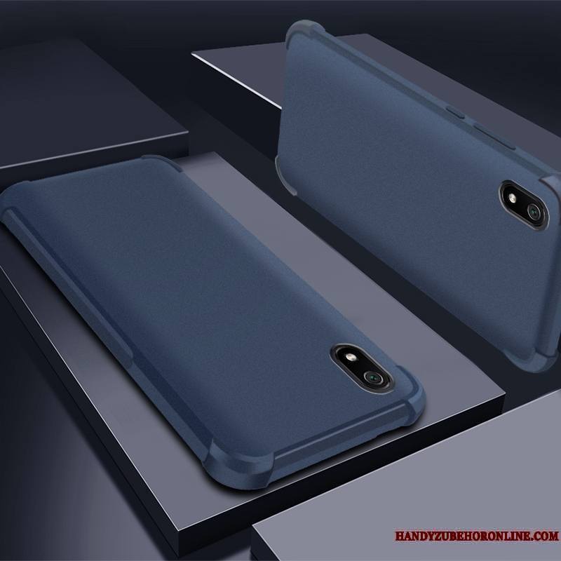 Redmi 7a Coque Étui Incassable Protection Délavé En Daim Tout Compris Rouge Violet