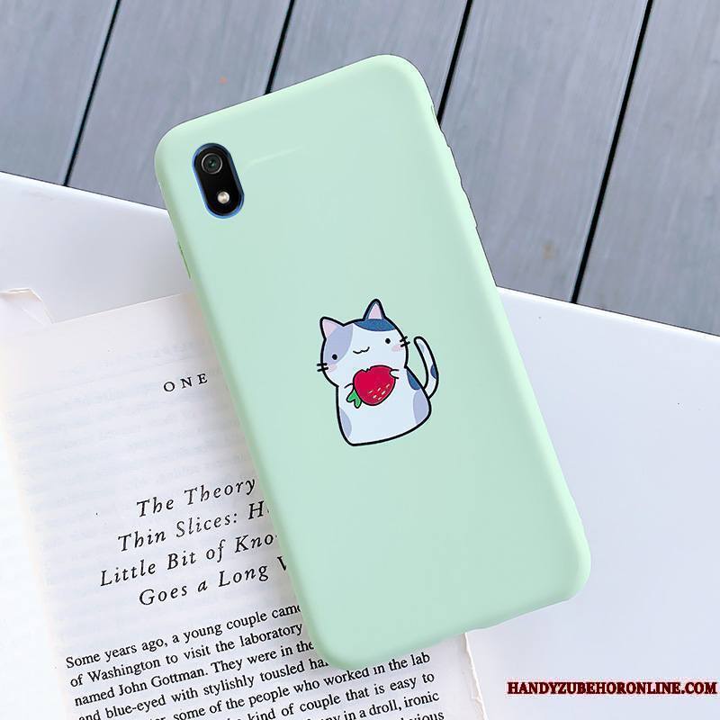 Redmi 7a Dessin Animé Coque De Téléphone Incassable Délavé En Daim Très Mince Protection Bordure