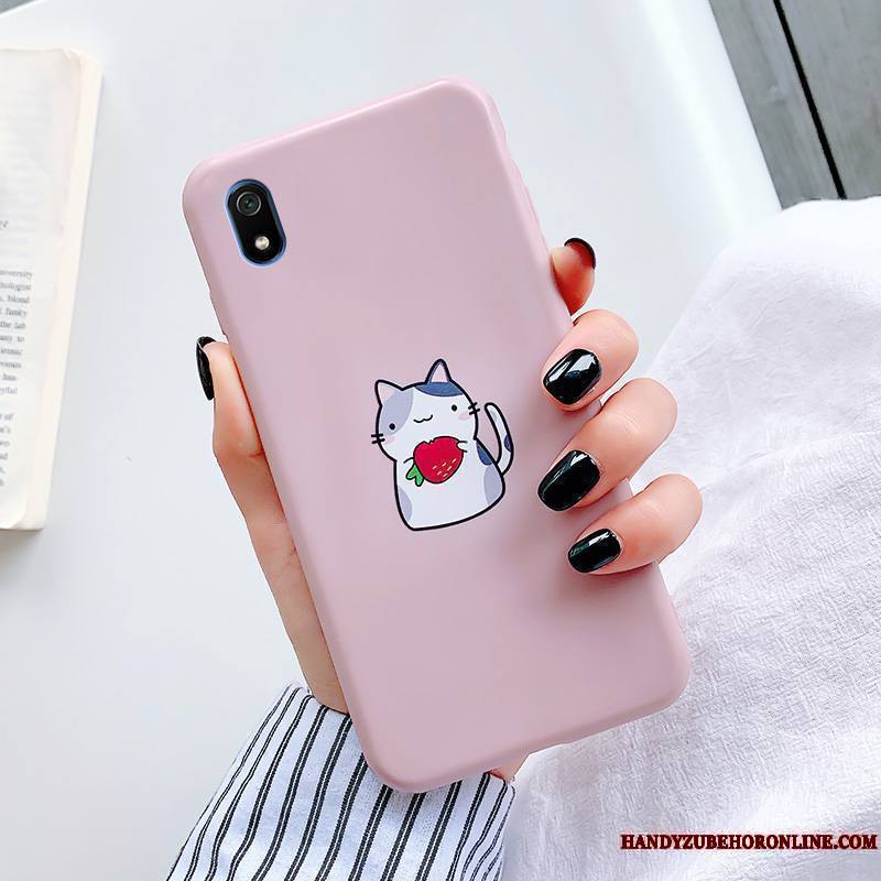 Redmi 7a Dessin Animé Coque De Téléphone Incassable Délavé En Daim Très Mince Protection Bordure