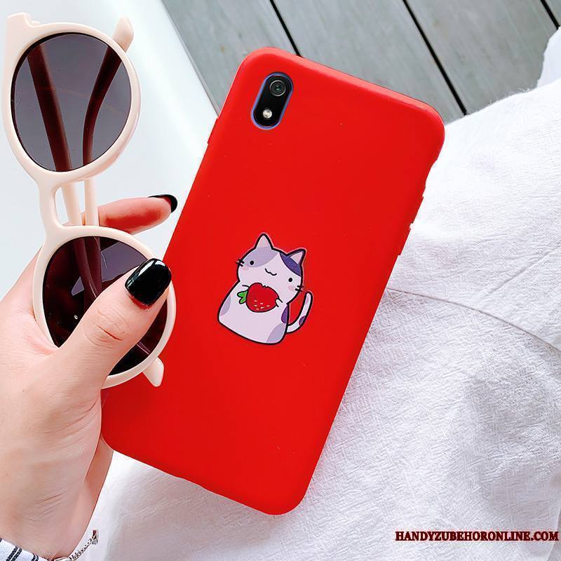 Redmi 7a Dessin Animé Coque De Téléphone Incassable Délavé En Daim Très Mince Protection Bordure