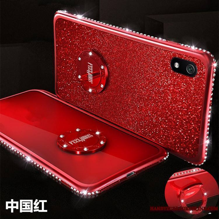 Redmi 7a Protection Rouge Coque De Téléphone Tendance Fluide Doux Violet Étui