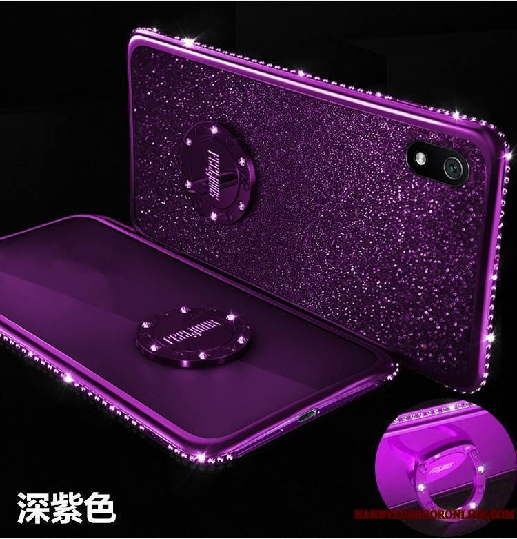 Redmi 7a Protection Rouge Coque De Téléphone Tendance Fluide Doux Violet Étui