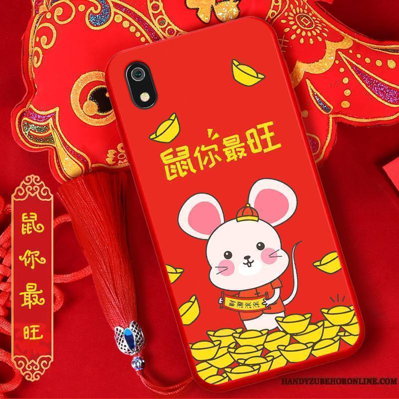 Redmi 7a Rat Protection Rouge Coque De Téléphone Incassable Petit Nouveau